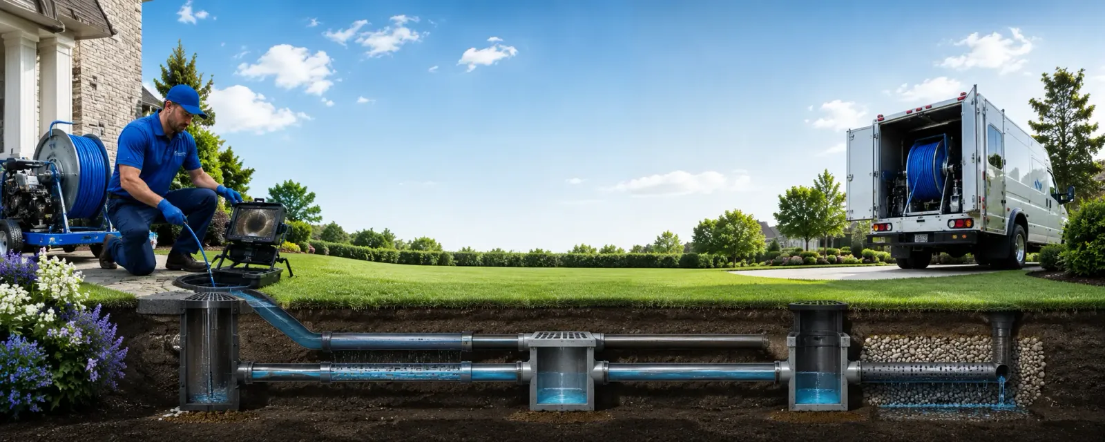 Outdoor drain cleaning information for Hanna City, IL